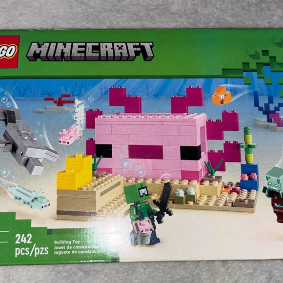 LEGO Minecraft Pink Axolotl Building Toy - Picture 4 of 9